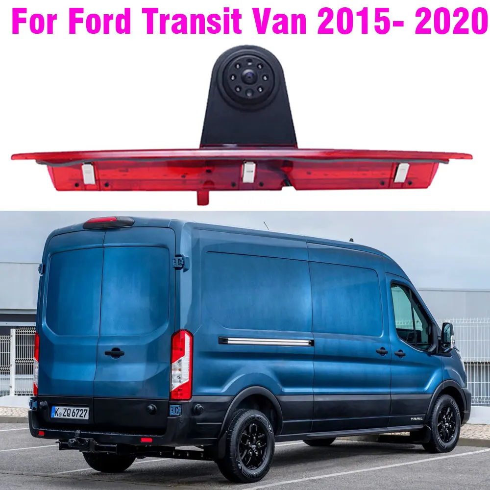Auto Bremse LED Licht Rückfahr kamera für Ford Transit Van 2013-2017 Park Rückfahr kamera 7''Monitor Nachtsicht Führungs linie ir Image