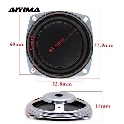 AIYIMA 2 Stück 3-Zoll-Basslautsprecher, vibrierende Membran, Basskühler, passiver Kühler, Image