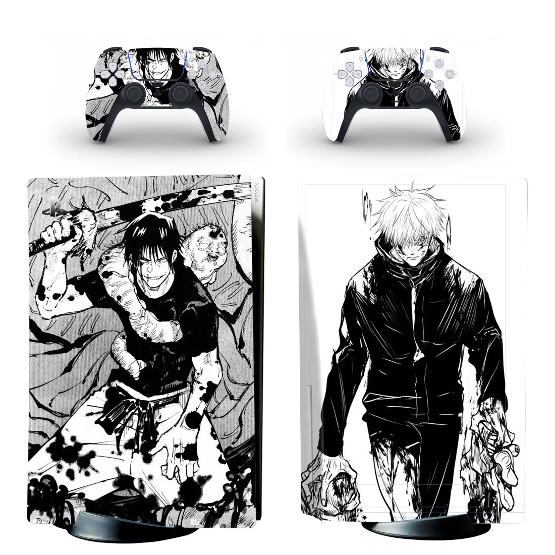 Jujutsu Kaisen Gojo Satoru PS5 Disc Skin Aufkleber für Playstation 5 Konsole & 2 Controller Aufkleber Vinyl Schutz Disk Skins Image
