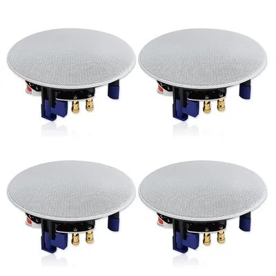 Herdio 4PCS 4'' 320W 2-Wege Unterputz Passive Deckenlautsprecher Heim-Einbaulautsprechersystem Perfekt für Badezimmer Wohnzimmer Image