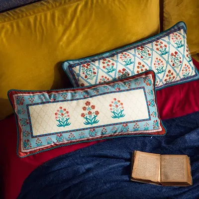 Länglicher, luxuriöser rechteckiger Samt-Kissenbezug für Couch, Kissenbezug, Lendenkissenbezug, Image