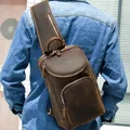 Luufan Casual Echtem Leder Brust Tasche Pack Männer iPad Mini Kuh Leder Schulter Taschen Männlichen