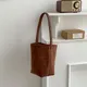 Nigedu Frauen Eimer tasche mattes Leder weibliche Umhängetasche Vintage Wildleder Dame große