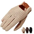Mode Fahren Handschuhe Echtem Schaffell Leder Handschuh Männer Halten Warme Strick Handschuhe S2203