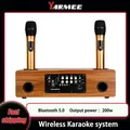 YARMEE Professionelle Echo Wireless Karaoke Singen System enthalten 2 Kanal Mikrofon Bluetooth