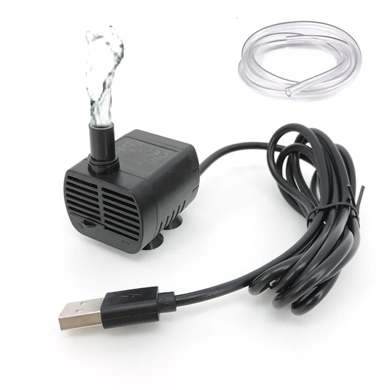 5V USB 200L/h mini Wasserpumpe aquarium Brunnen aquarium filter Geräuscharm Bürstenlosen Motor Tauch Für katze Hund Schüssel Image