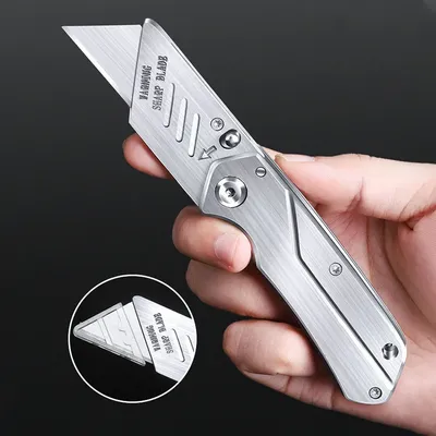 Edc Pocket Utility Messer Edelstahl Multifunktions-Elektriker Box Cutter tragbare industrielle Faltpapier Cutter Messer