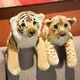 39-58cm Simulation Lion Tiger Leopard Plüsch Spielzeug Wohnkultur Gefüllte Nette Tiere Puppen Weiche