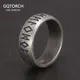 Viking Rune Band Ring Sterling Silber 925 Ältere Futhark Nordic Celtic Hochzeit Nordischen