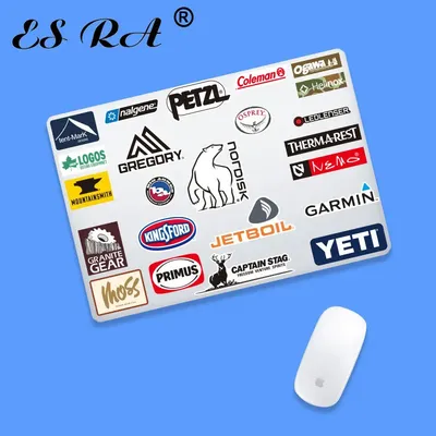 23-teilige Pegatinas Camping-Aufkleber, Outdoor-Laptop-Aufkleber, Logo, wasserfest, Vinyl, Koffer, Image