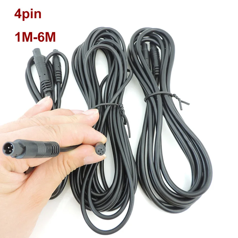 4pin 4 core 1m 2m 6m Stecker auf Buchse kabel Auto DVR Kamera Verlängerung stecker HD Monitor fahrzeug Rückansicht Kamera kupfer Draht t1