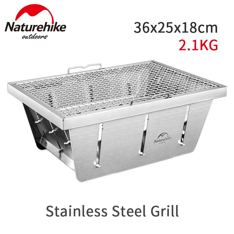 Nature hike kohle grill grill ofen brennholz heizung feuerstelle camping kochgeschirr igt tisch zubehör tragbarer edelstahl Image