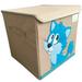 Compact Cat-Themed Toy Box with Lid - Charming Kitten Cube Toy Chest and Multi-Use Organizer