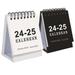 Fairnull Small Desk Calendar 18 Month Jan 2024 to June 2025 Twin-Wire Binding Home Office School Portable Desktop Calendar