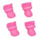 pet rain boot Little Pet Dog Puppy Anti-slip Rain Snow Boots Candy Colors Rubber Waterproof Boots Shoes - Size S (Pink)