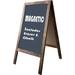 Large Sturdy Rustic Wood Magnetic Double-Side Sidewalk A-Frame Sandwich Sign Board 20 X40 Free Standing Chalkboard Easel Easy Writing Surface For Shops - Natural Wood Finish