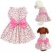 Dog Dress - Puppy Floral Princess Dress Dog Dress Bow Tutu Thin Cute Pet Summer Dress Costume Dog Flower Dress Dog Costume (S Size)