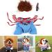 KAOU 1 Set Pet Cosplay Costume Spooky Deadly Doll Dog Clothes Versatile Comfortable Halloween Outfit for Dogs Cats M