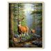 HOMICOZI Buck & Doe Deer Poster Wall Art Decor Framed Print | Forest Wildlife & Hunting Lenticular Posters & Pictures
