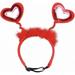 Dog Cat Cute Fluffy Headband with Bling Sequin Love Hearts Decor for Pet Mother s Day Holiday Birthday Party Headwear Costume Gift Red