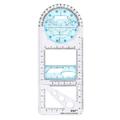 Wefuesd Multifunctional Geometric Ruler Drawing Ruler Geometric Drawing Template Measuring Tool Plastic Draft Ruler School Supplies For High School Students School Supplies For Kids Office Supplies