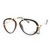 SA106 Unique Flat Top Bridge Plastic Aviator Racer Womens Clear Lens Glasses Tortoise