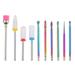 1 Set/10pcs Metal Nail Art Drill Bits Home Nail Files Practical Sanding Heads