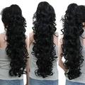 KIHOUT Long Clip-in Curly Claw Jaw Ponytail Clip In Hair Extensions Wavy Hairpiece