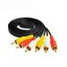 3 Pair of 1.5meter AV Cable Audio and Video Line Three on the 3RCA DVD Audio Line Lotus Head Color Line