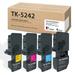 TK5242 (TK-5242) 4-Color Toner Cartridge Set - TK-5242K TK-5242C TK-5242M TK-5242Y Dophe Replacement for Kyocera ECOSYS P5026cdn P5026cdw M5526cdn M5526cdw Printers (BK/C/M/Y)