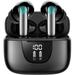 Bluetooth Headphones True Wireless Earbuds 10H Playback LED Power Display with Charging Case IPX7 Waterproof in-Ear Earbuds with Mic for Smart Phone Computer Laptop Sport Travel Gym Gaming