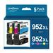 LinkDocs 952XL Replacement 952 952XL Ink Cartridges with Upgraded new chip used with HP OfficeJet Pro 8710 8720 7740 8210 8715 8740 7720 8702 Printer (5-Pack 2 Black and 1 each CMY)