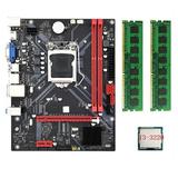 B85M VHL Desktop Motherboard +I3-3220 CPU +2X DDR3 1600MHz 8G RAM LGA 1155 USB 3.0 SATA 3.0 Computer Motherboard