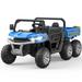 GymChoice Ride on Dump Truck 6x6 24V Ride on Car with Remote Control Electric Dump Bed and Extra Shovel 2 Seater Ride on Construction Vehicle 6-Wheels Ride on Truck Ideal Gift for Kids Blue