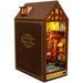 JIAN YA NA DIY Book Nook Kit 3D Wooden Puzzle Bookshelf Insert Decor with Light DIY Miniature Dollhouse for Kids Adults