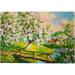 300 PCS Jigsaw Puzzles Artwork Gift for Adults Teens 10.6 x 15.5 Spring Landscape with Flowering Gardens Wooden Puzzle Games