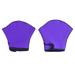 BESTONZON 1 Pair Swimming Gloves Half Finger Gloves Webbed Aquatic Fit Traning Gloves Paddle Diving Gloves (Purple Size L)