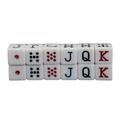 Hemoton 15pcs Spain Poker Dices Game Dices Acrylic Poker Dices Prop Funny Letter Dices