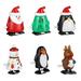 FRCOLOR 6Pcs Christmas Clockwork Toy Funny Wind up Walking Animal Toy Lovely Kids Toys for Christmas Birthday Thanksgiving