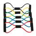 HOMEMAXS 5pcs 8 Type Chest Developer Chest Shaping Band Resistance Bands Pulling Rope Exercise Stretch for Fitness Yoga (Blue + Green + Black + Red + Yellow)