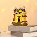 Fnochy Christmas Tree Mini Light Up Resin House Battery Operated In Dark Snowhouse Scene Collectible Buildings Miniature For Home Bedroom Table Desk Decoration