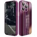 Mobile Phone Case for iPhone 11 Pro Max Luxury Premium PU Leather Vertical Central Stripe Shockproof Anti-fingerprint Anti-slip Ultra Slim Case Cover for iPhone 11 Pro Max Plumcolor