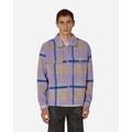 Folklore Plaid Work Jacket Purple - Purple - Pleasures Jackets