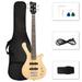 Bornmio ã€�Do Not Sell on AmazonffGlarry GW101 36in Small Scale Electric Bass Guitar Suit With Mahogany Body SS Pickups Guitar Bag Strap Cable Burlywood
