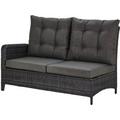 a casa mia Sofa, 2-Sitzer Padua Veneto dunkelgrau ¦ grau ¦ Maße (cm): B: 136 H: 90 T: 82 Garten > Gartenmöbel > Gartenmöbelsets - Höffner