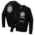 Men's Pro Standard Black Pittsburgh Steelers Prep Button-Up Cardigan Sweater