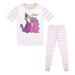 Girls Youth White The Flintstones T-Shirt & Pants Sleepwear Set