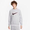 Sweatshirt NIKE SPORTSWEAR "M NSW SP FLC CREW BB" Gr. L, grau (wolf grey, white) Herren Sweatshirts