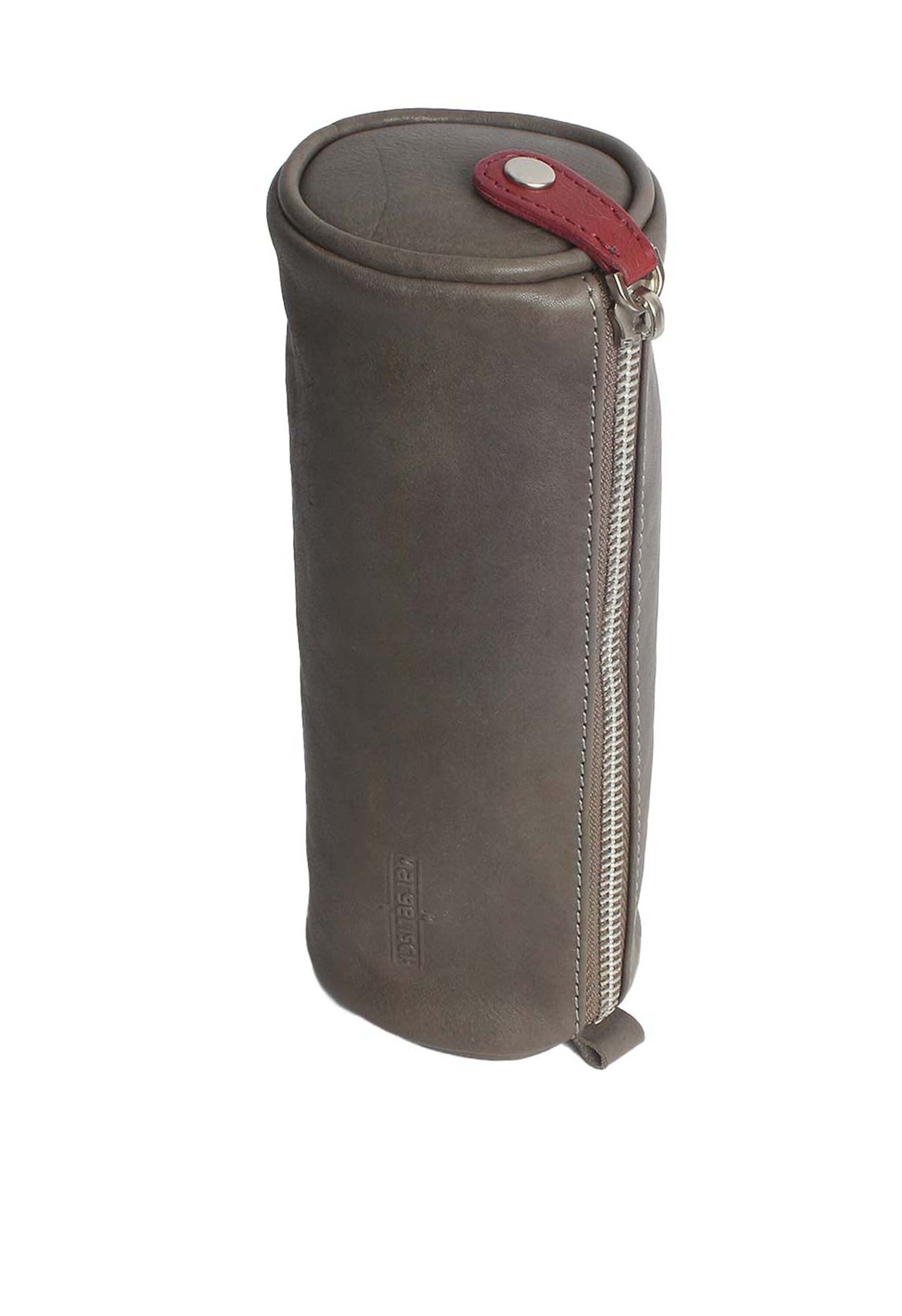 Kosmetiktasche MARGELISCH "Hitch 1", Gr. B/H/T: 19,5cm x 8cm x 7,5cm onesize, rot (grau, bordeaux), Leder, Taschen, aus LWG zertifiziertem Leder Image