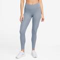 Lauftights NIKE "EPIC FAST WOMEN'S MID-RISE POCKET RUNNING LEGGINGS" Gr. S (36), N-Gr, blau (ashen slate, reflective silv) Damen Hosen 5-Pocket-Hose Sport Leggings